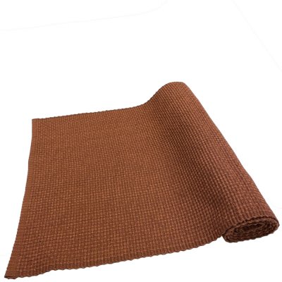 Mörk orange bordslöpare i bomull - 140x40 cm