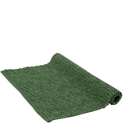 Grön bordslöpare i bomull - 140x40 cm
