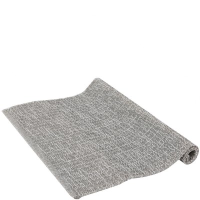 Ljusgrå bordslöpare i bomull - 140x40 cm