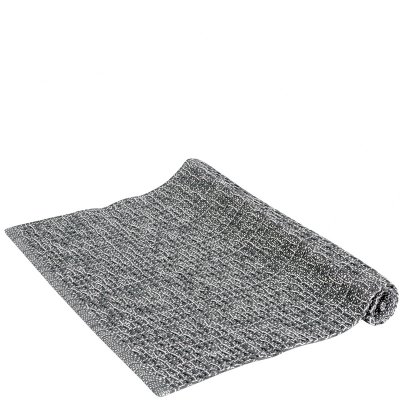 Mörk grå bordslöpare i bomull - 100x35 cm