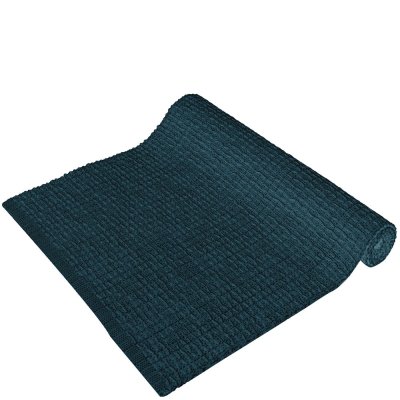 Mörk turkos löpare i bomull - 140x40 cm