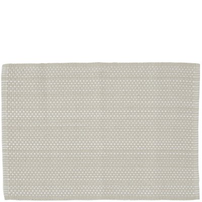 Ljusgrå och vit tablett i bomull - 33x48 cm