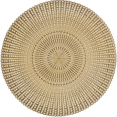 Rund borstablett i guld - 42 cm