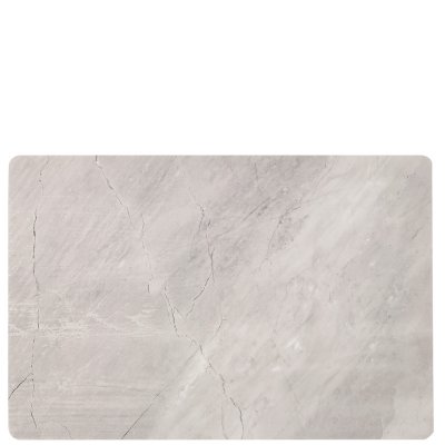 Marmormönstrad bordstablett i plast - Ljusgrå 43,5 x 28,5 cm