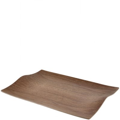 Bricka, serveringsbricka i brun valnöt - 44 x 31 cm