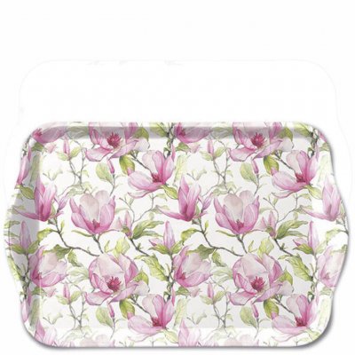 Bricka med vackra magnolia blommor - Ambiente 13x21 cm