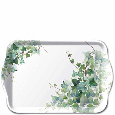 Vit Bricka med murgröna - Ambiente 13x21 cm