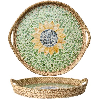 Bricka sunny från affari of sweden - Snäckskal rotting och mdf  Ø43cm