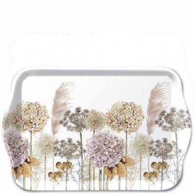 Bricka med vackra torkade blommor - Ambiente 13x21 cm