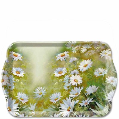 Bricka med sommaräng och vita sommarblommor - Ambiente 13x21 cm
