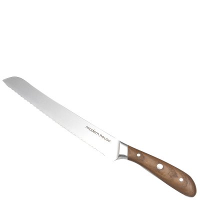 Brödkniv Nord 20cm - Tyskt Stål och handtag i karboniserad Ask-trä
