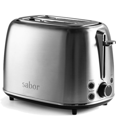 Brödrost Elevation från Sabor. Borstat stål och smulbricka under