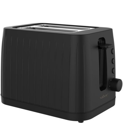 Brödrost Select från Sabor. Svart och smulbricka under