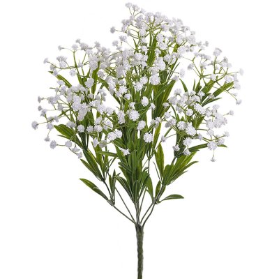 Vit brudslöja med 9 kvistar - Konstväxt 45 cm