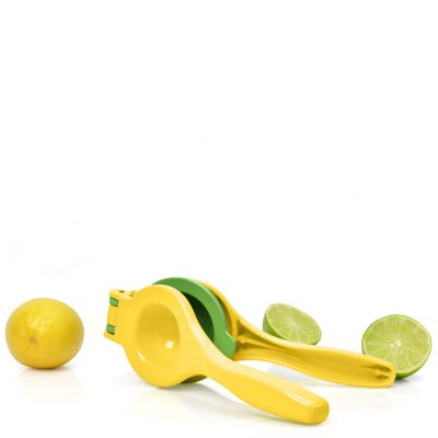 Citruspress i gul metall - Kläm för att pressa citrussaft