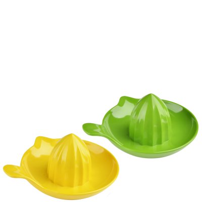 Citruspress, apelsinpress eller citronpress. Gul eller grön