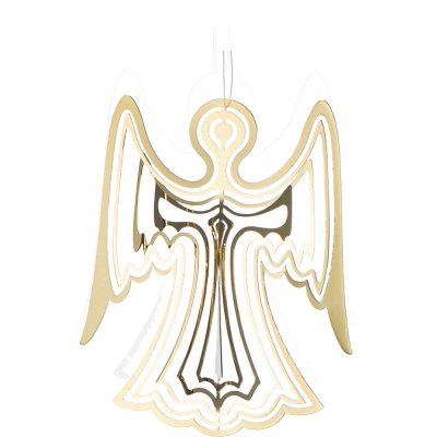 Ängel guld julgranspynt, dekoration till jul - 8cm hög