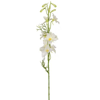 Vit riddarsporre konstblomma - 65 cm hög