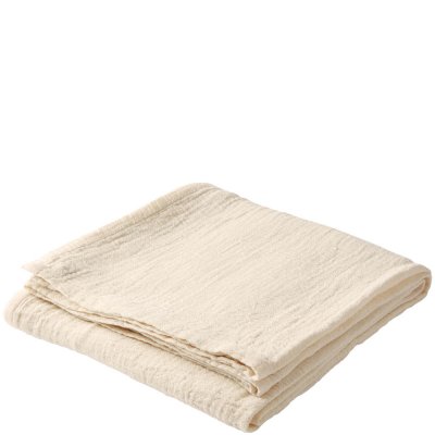 Elfenbensvit, vit bordsduk i bomull - Elsa från Affari 220x140 cm