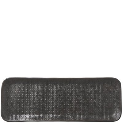 Eldorado svart-brunt avlångt Ljusfat, dekorationsfat - 50x18 cm -  från affari
