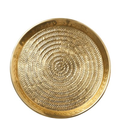 Eldorado mässingsfärgat Ljusfat, dekorationsfat - 30 cm Rund -  från affari
