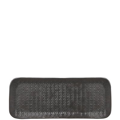 Eldorado svart-brunt avlångt Ljusfat, dekorationsfat - 40x16 cm -  från affari