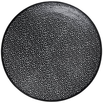 Svart stort Fat Giza Dekoration i Metall med perforerat mönster -  61 cm diameter från Affari