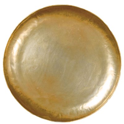 Ljusfat, dekorationsfat lyra rund i mässing - 30 cm från affari