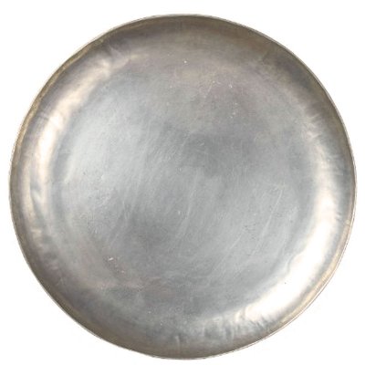 Ljusfat, dekorationsfat lyra rund i silver - 30 cm från affari