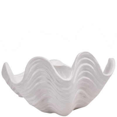 Vit Fat formad som snäcka -  26x22 cm