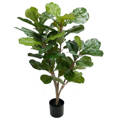 Fiolfikus, fikusträd konstgjord grön med stora blad ca 90 cm hög från Mr Plant