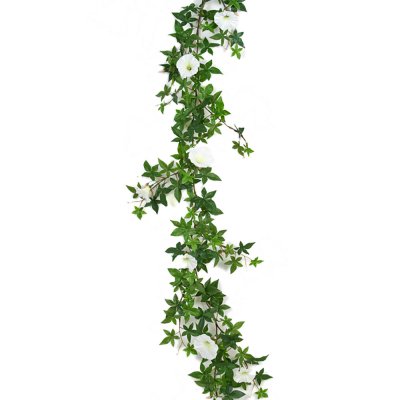 Blomma för dagen vit girlang - 120 cm