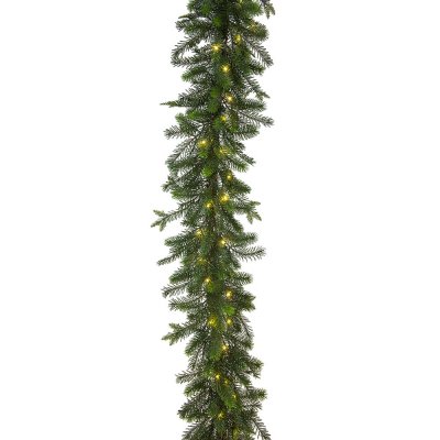 Girlang med granris och 30 LED-ljus 180cm - batteridrift