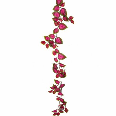 Palettblad girlang med rosa och gröna blad från mr plant - ca 160 cm lång