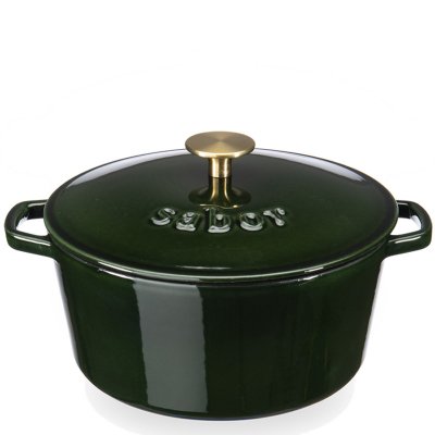 Grön gjutjärnsgryta från Sabor 4,4 liter - Emaljerad