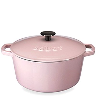 Rosa gjutjärnsgryta från Sabor 4,4 liter - Emaljerad