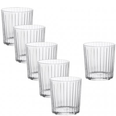 6st glas Aqua, vattenglas, vardagsglas med rillat mönster. 35 cl - Modern house