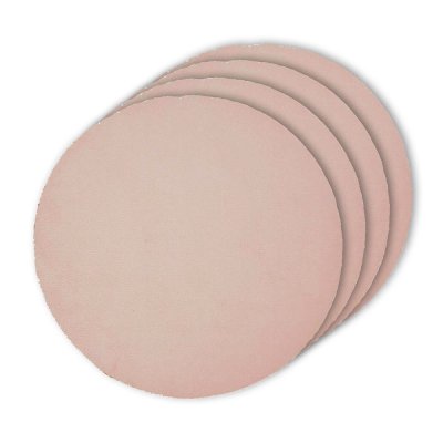 Rosa Glasunderlägg, coasters i 4-pack - PVC Konstskinn 10cm