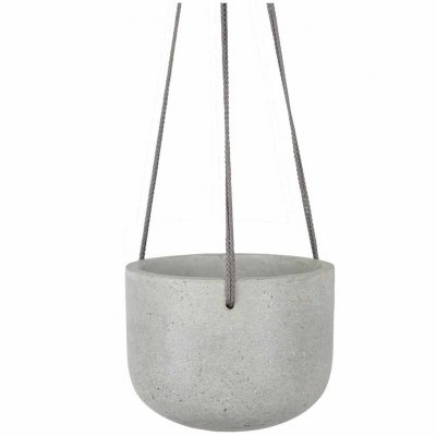 Grå ampel, hängande kruka Rustik från Gus Design - 22cm bred 17 cm hög