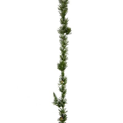Grön Gran-girlang med konstväxter - 180 cm lång