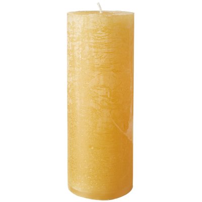 Gula höga blockljus Cote Nord - varmgula, orange - Rustik 7 x 20 cm Affari