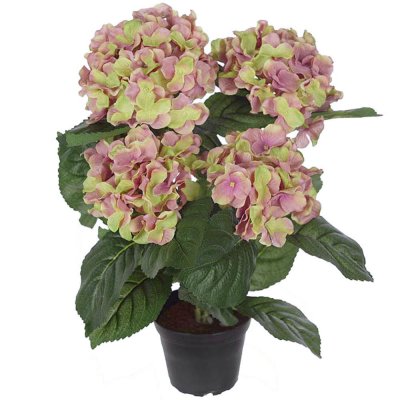 Rosa lila hortensia konstblomma i kruka - 37 cm hög - Mr Plant