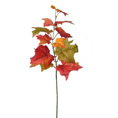 Höstkvist med färgstarka höstlöv i orange, röd, grön och gul - 53 cm