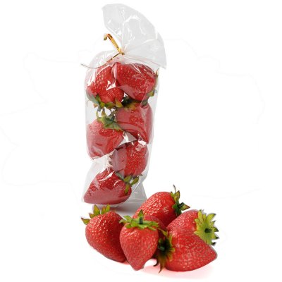 Konstgjorda Jordgubbar 6 st i plast