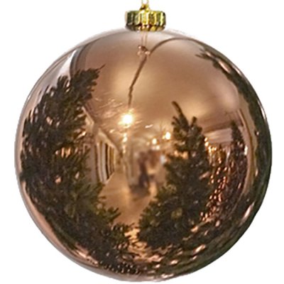 Stor julkula i glansig koppar - 15 cm
