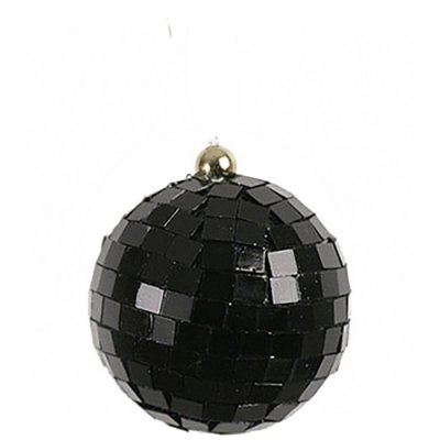 Julkulor i svart glas mosaik - 6 cm