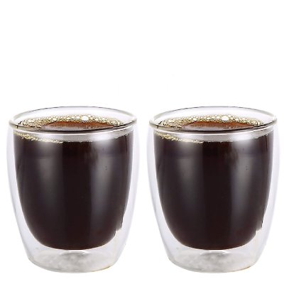 Kaffeglas 2-pack med dubbelväggigt glas