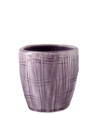 Kaffemugg, espressokopp i lila glaserad keramik