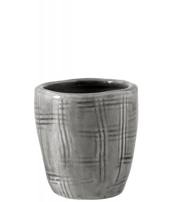 Kaffemugg, espressokopp i mörk grå glaserad keramik