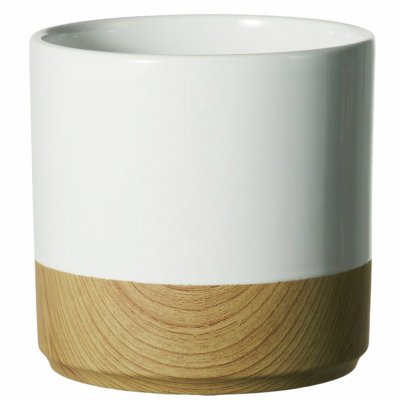 Vit kruka med ekmönster - Design från Lauvring